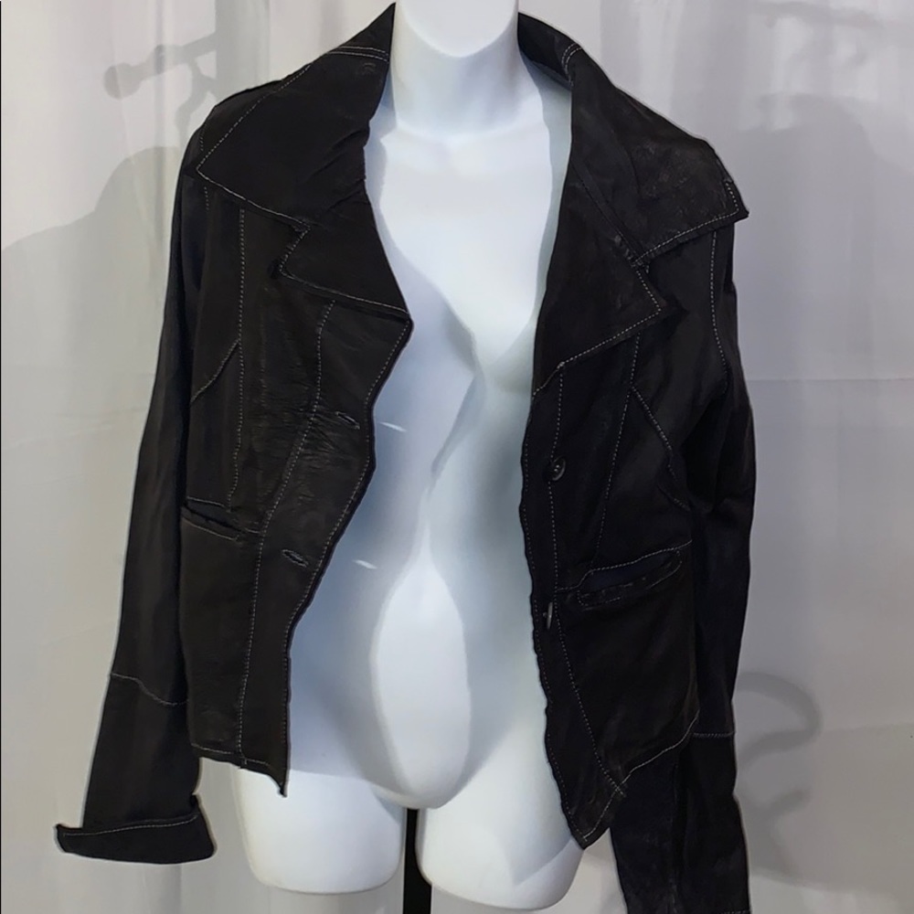 NWT Blur leather jacket made in Italy size-42